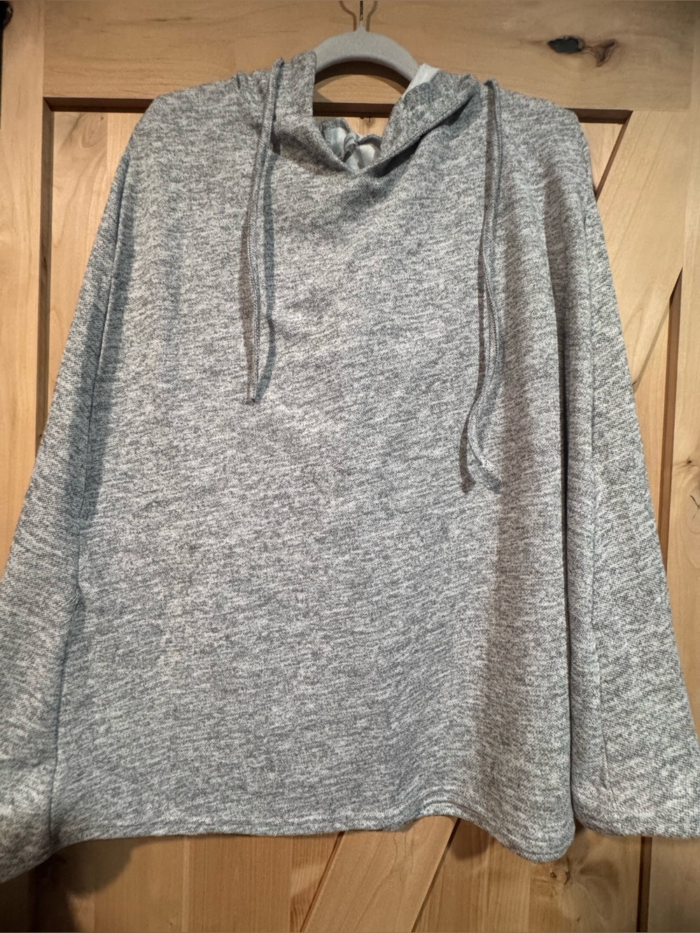 Sleeveless Cozy Grey Marled Hoodie Sweatshirt